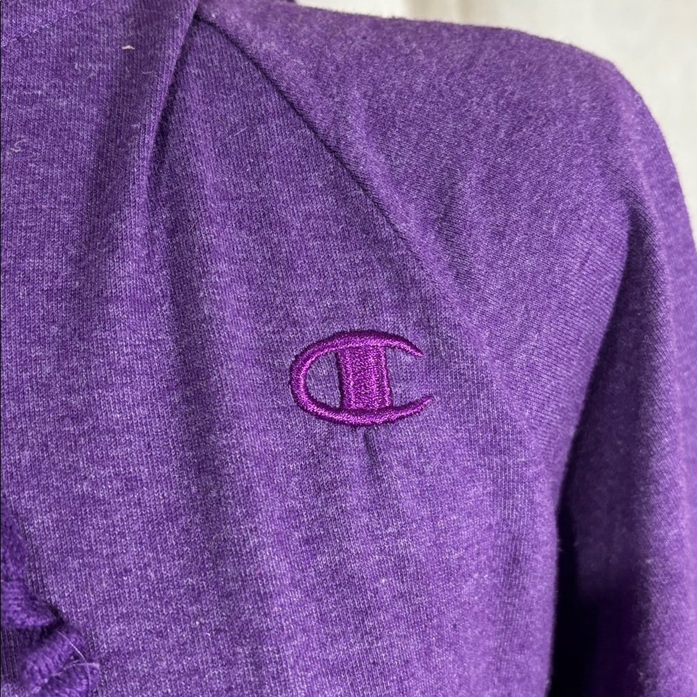 Champion Deep Purple Short Sleeve Zip Up Hoodie - Picture 4 of 5